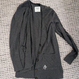 Abercrombie & Fitch Gray Cardigan